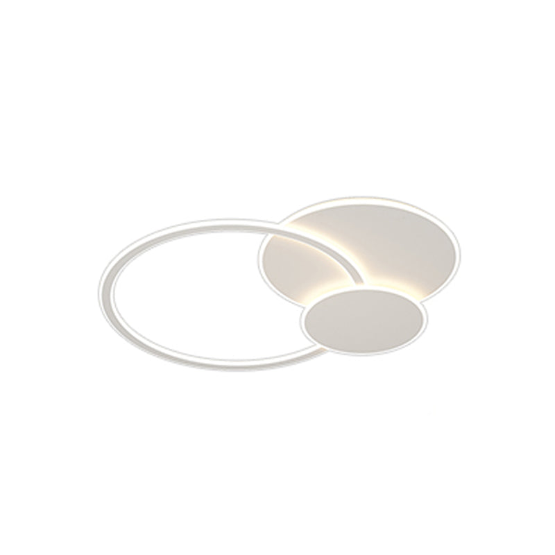 Luminaires encastrés modernes en métal blanc avec abat-jour en silicone