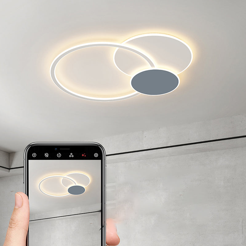 Luminaires encastrés modernes en métal blanc avec abat-jour en silicone