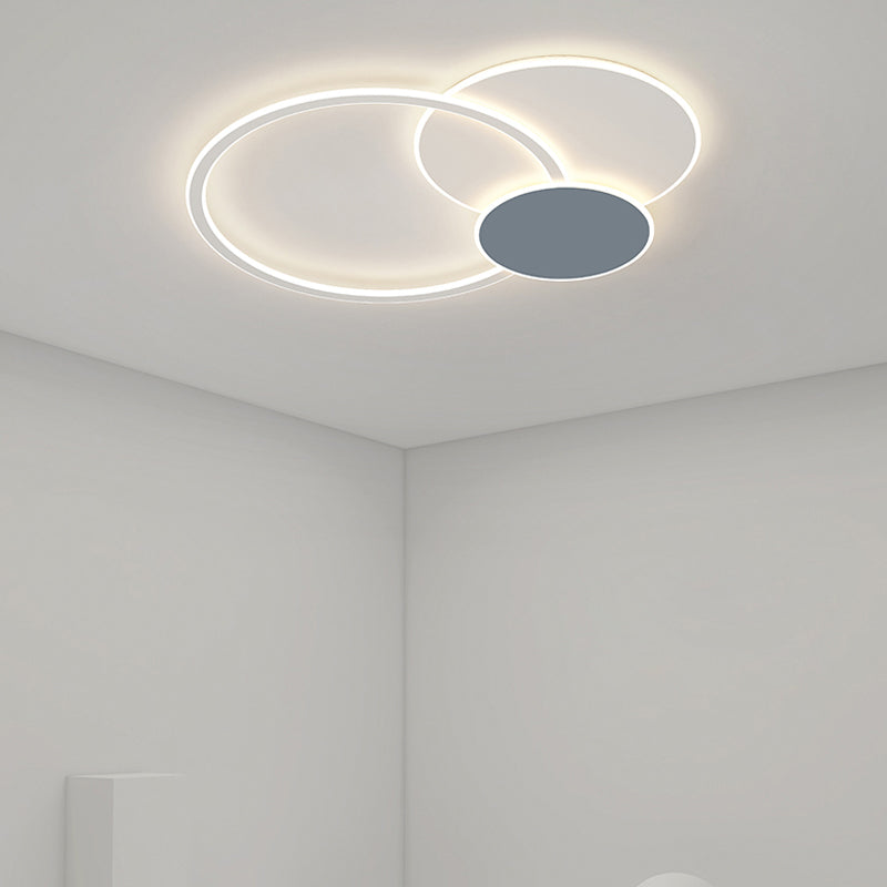 Luminaires encastrés modernes en métal blanc avec abat-jour en silicone