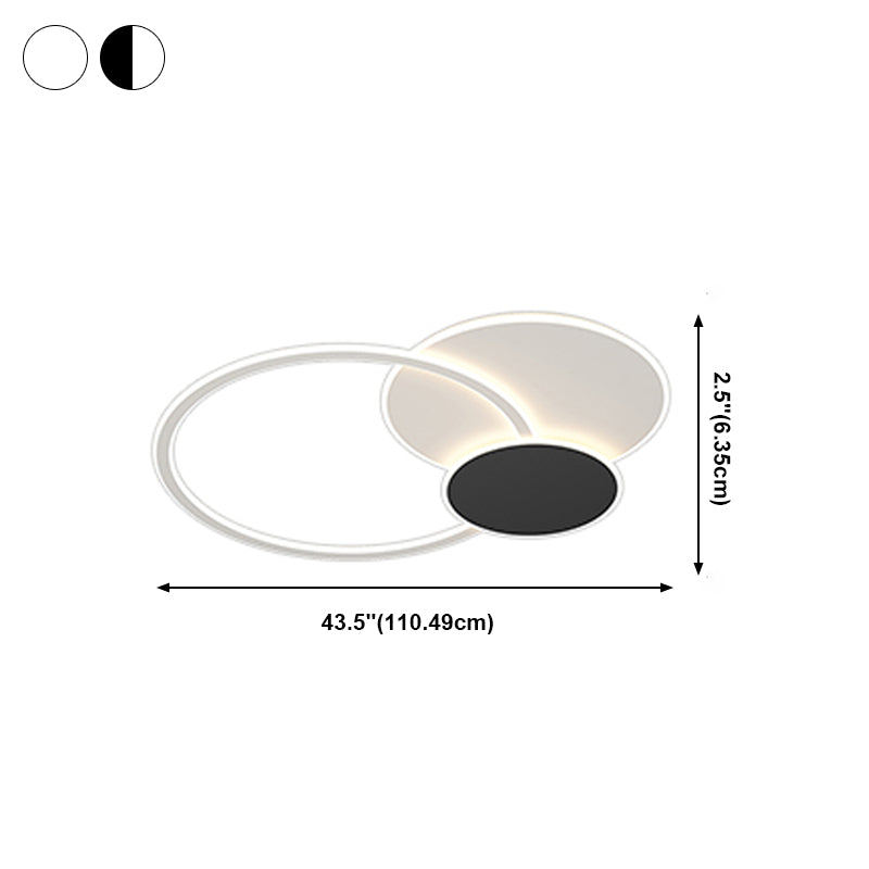 Luminaires encastrés modernes en métal blanc avec abat-jour en silicone