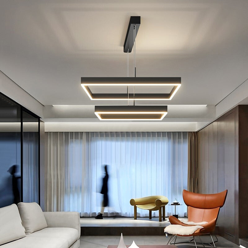 Modern Chandelier Light Fixtures Multi-Tier Hanging Pendant Lamps with Acrylic Shade