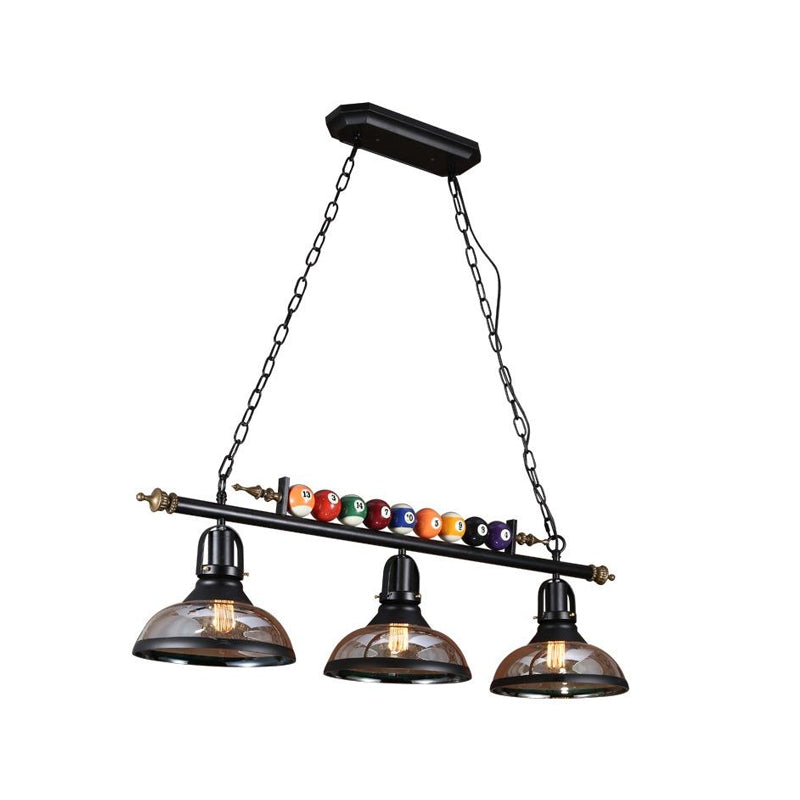 Industrial Style Island Light Metal Island Chandelier Lights in Black for Restaurant