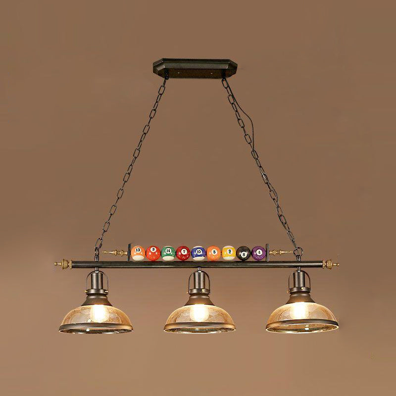 Luces de araña de araña de isla ligera de isla de estilo industrial en negro para restaurante