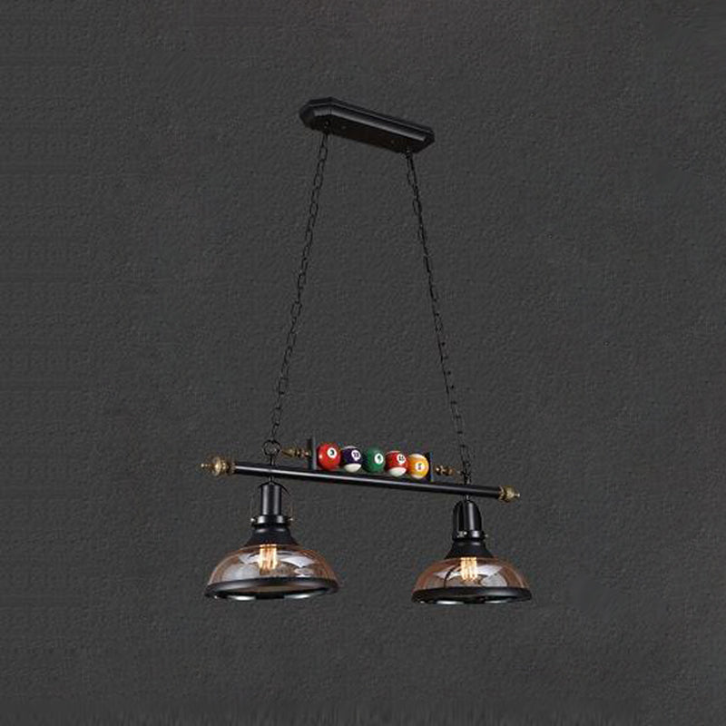 Industrial Style Island Light Metal Island Chandelier Lights in Black for Restaurant