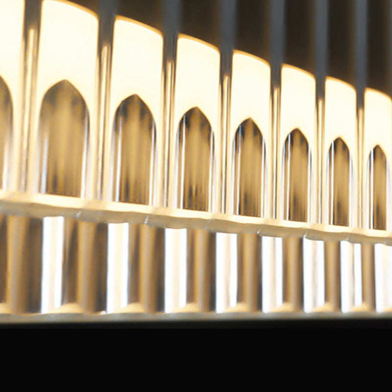 1-Light Island Ceiling Light Modern Style Rectangular Shape Glass Pendant Lighting