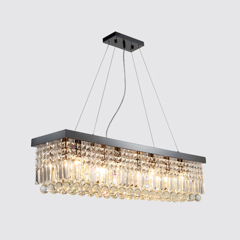 Modern Style Simple Island Pendant Crystal Island Light for Dining Room Restaurant