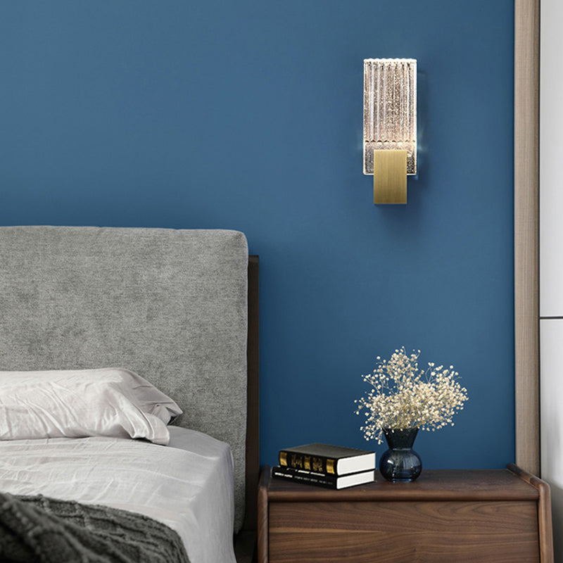 Postmodern Crystal Wall Sconce Golden Wall Mounted Lights Fixture for Bedroom