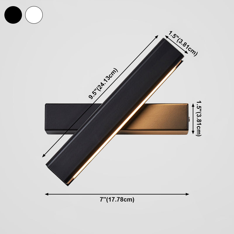 Contemporary Style Metal Wall Sconce 1 Light Led Rotating Wall Light for Living Room