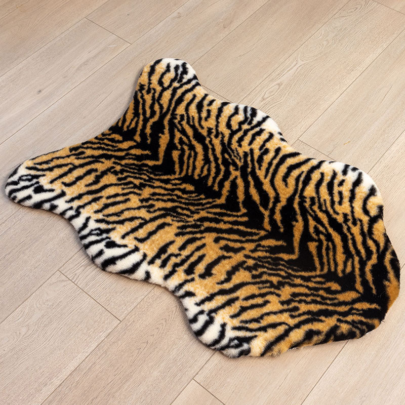 Brown Casual Rug Acrylic Animal Print Rug Washable Indoor Rug for Home Decor