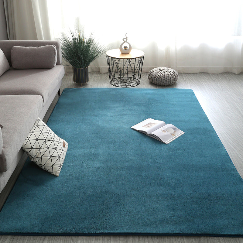 Simplicity Plain Area Rug Comfort Rug Polyester Anti-Slip Carpet for Home Decor