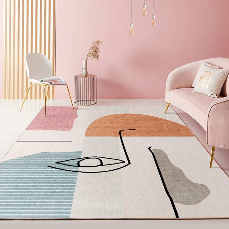 Tapis de couleur de contrat violet Tapis de couleur de couleur mélangée Tapis de support sans glissement pour décoration domestique