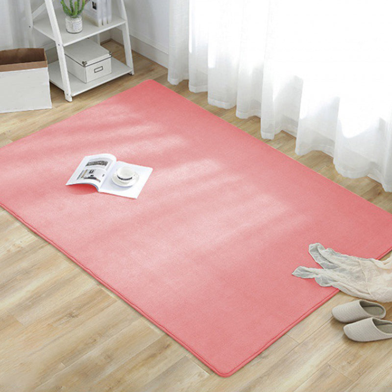 Minimalist Plain Rug Modern Washable Rug Polyester Stain Resistant Area Rug for Living Room