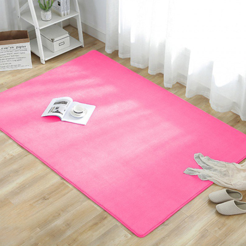 Minimalist Plain Rug Modern Washable Rug Polyester Stain Resistant Area Rug for Living Room