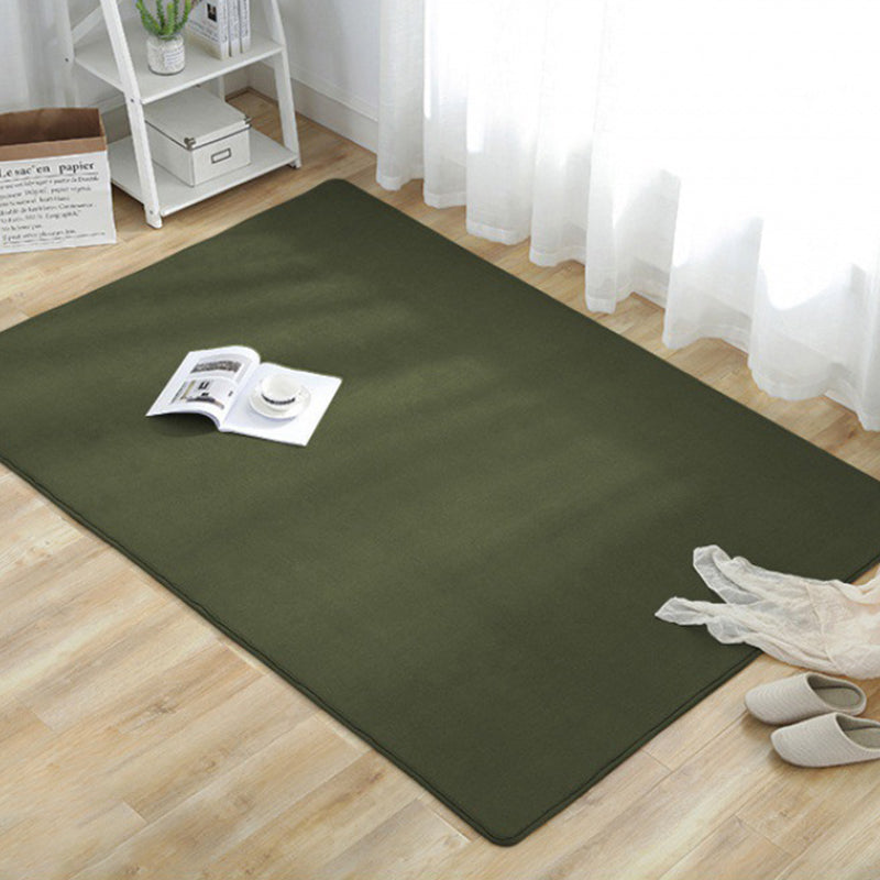 Minimalist Plain Rug Modern Washable Rug Polyester Stain Resistant Area Rug for Living Room