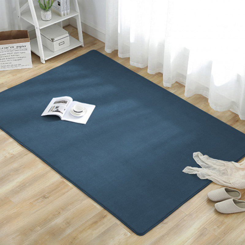 Minimalist Plain Rug Modern Washable Rug Polyester Stain Resistant Area Rug for Living Room