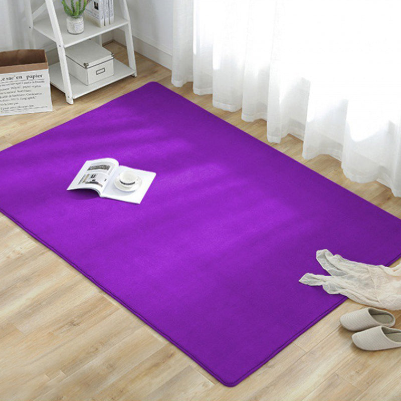 Minimalist Plain Rug Modern Washable Rug Polyester Stain Resistant Area Rug for Living Room