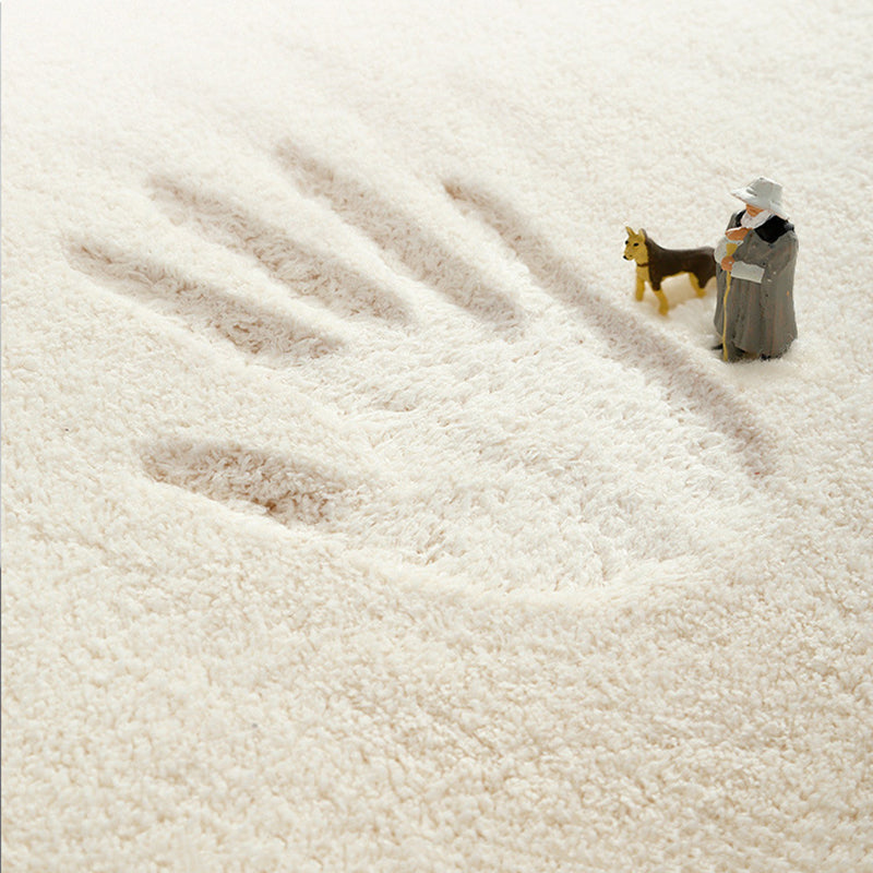 Orange Modern Rug Polyester Eye Indoor Rug Non-Slip Backing Rug for Home Decor