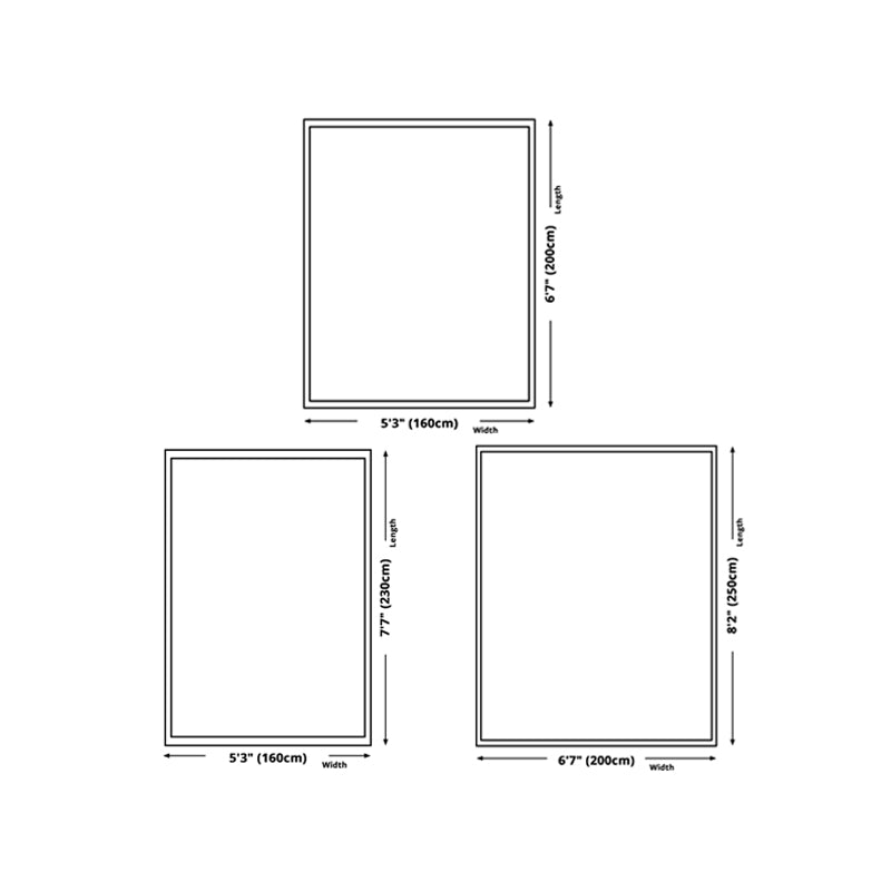 Modern Area Carpet Contrast Panel Polyester Area Rug Stain Resistant Area Carpet for Living Room