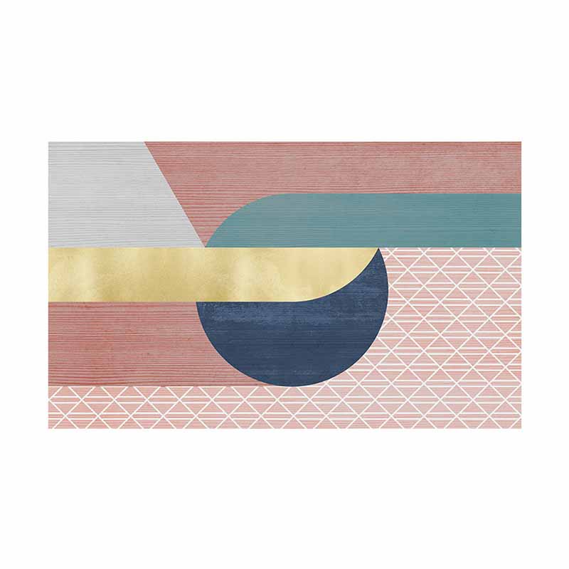 Gorgeous Polyester Carpet Modern Houndstooth Pattern Rug Living Room Carpet with Non-Slip Backing