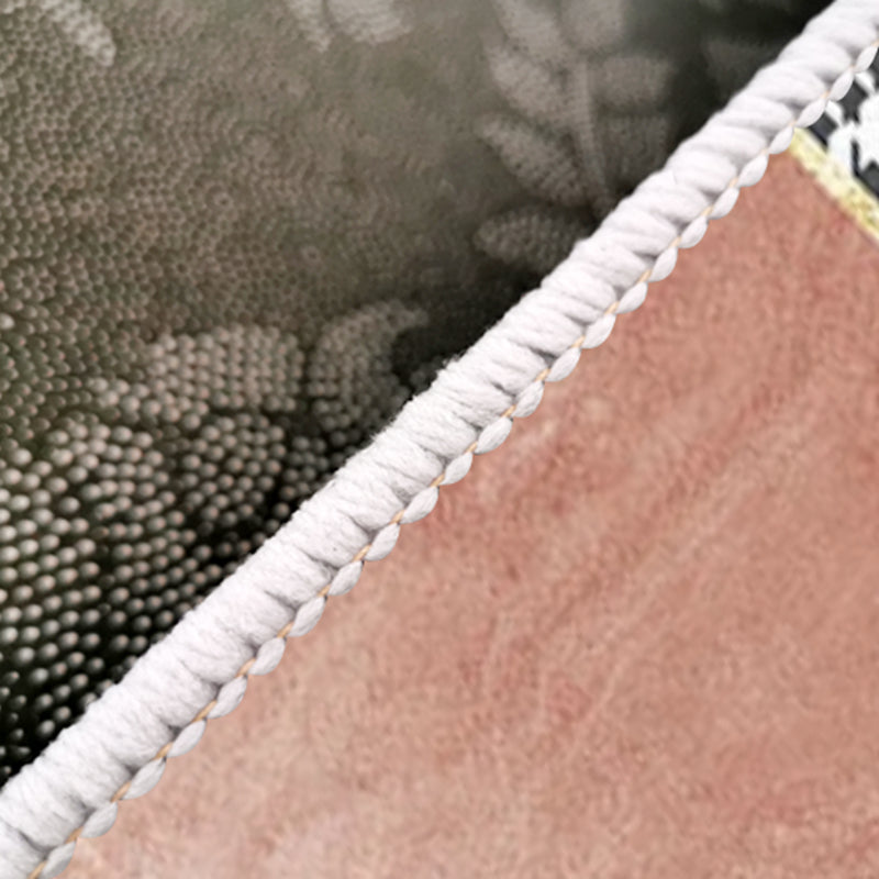 Pink Contemporary Rug Blending Color Lump Rug Stain Resistant Rug for Living Room