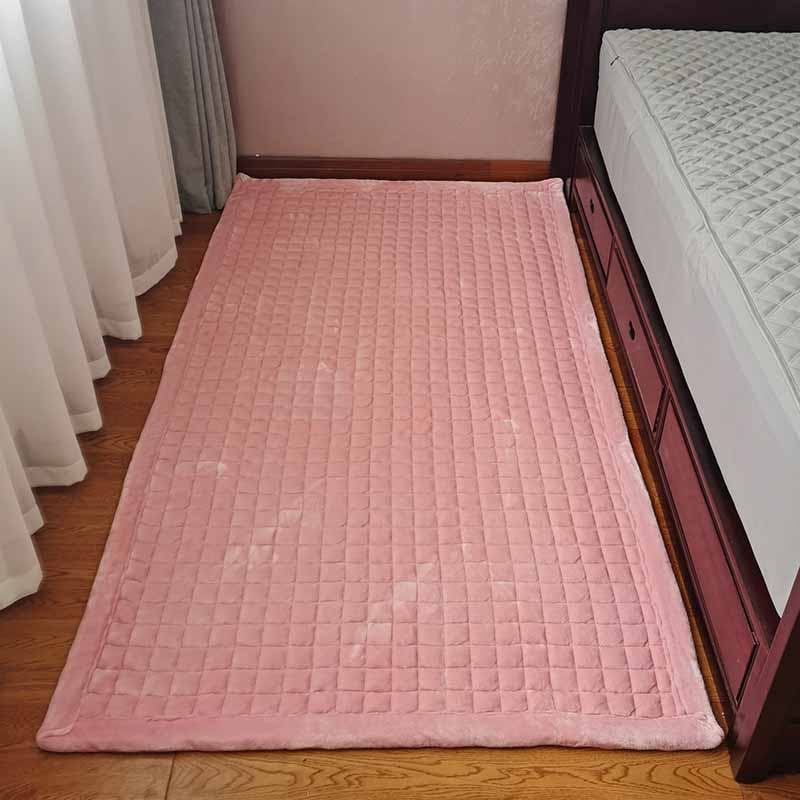 Tapis de chambre à coucher rose Couleur de couleur Polyester Rapier