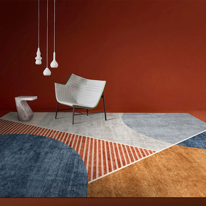 Gorgeous Area Carpet Modern Washable Carpet Polyester Indoor Rug with Non-Slip Backing