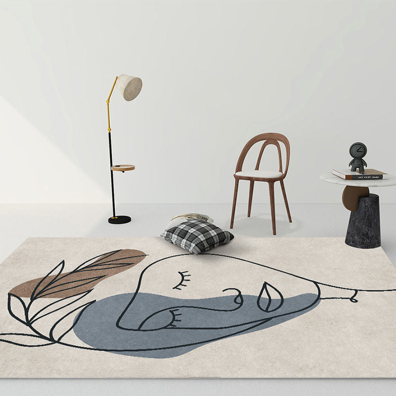 Gorgeous Area Carpet Modern Washable Carpet Polyester Indoor Rug with Non-Slip Backing