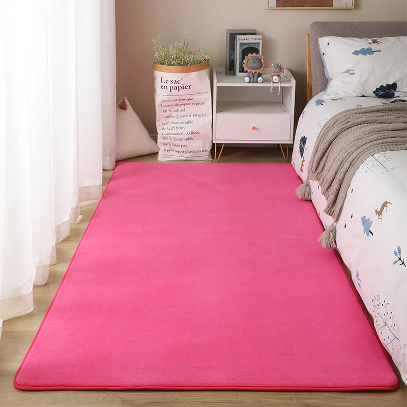 Comfort Solid Shag Carpet Polyester Area Carpet Stain Resistant Indoor Rug for Home Decoration