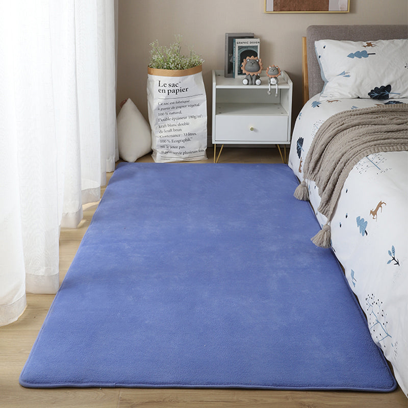 Comfort Solid Shag Carpet Polyester Area Carpet Stain Resistant Indoor Rug for Home Decoration