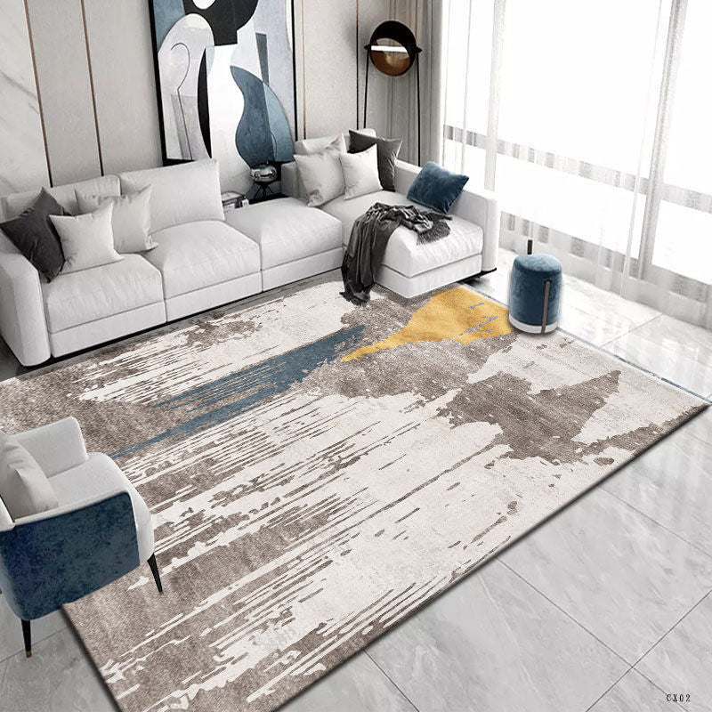 Luxury Area Carpet Funky Washable Area Rug Polyester Stain Resistant Carpet for Home Decor