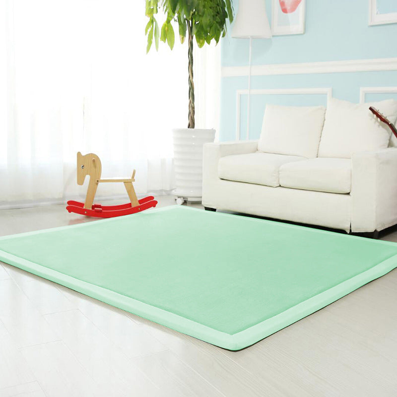 Minimalist Plain Shag Rug Polyester Indoor Carpet Non-Slip Backing Area Carpet for Living Room