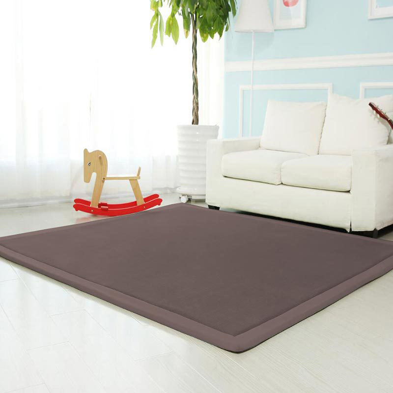 Minimalist Plain Shag Rug Polyester Indoor Carpet Non-Slip Backing Area Carpet for Living Room