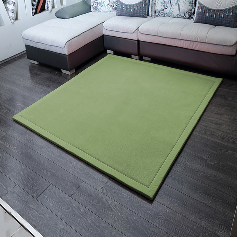 Minimalist Plain Shag Rug Polyester Indoor Carpet Non-Slip Backing Area Carpet for Living Room
