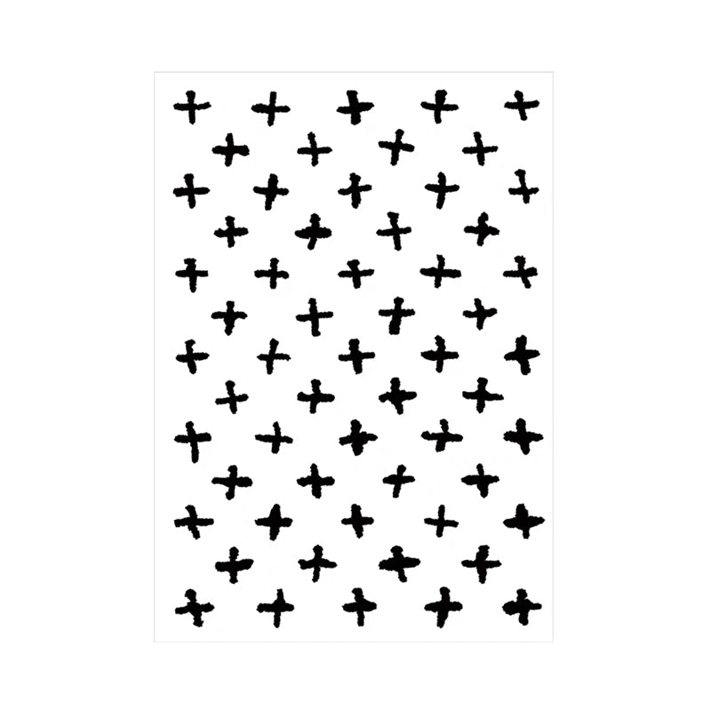 Fancy White Area Carpet Polka Dot Pattern Polyester Area Rug Non-Slip Backing Rug for Home Decor