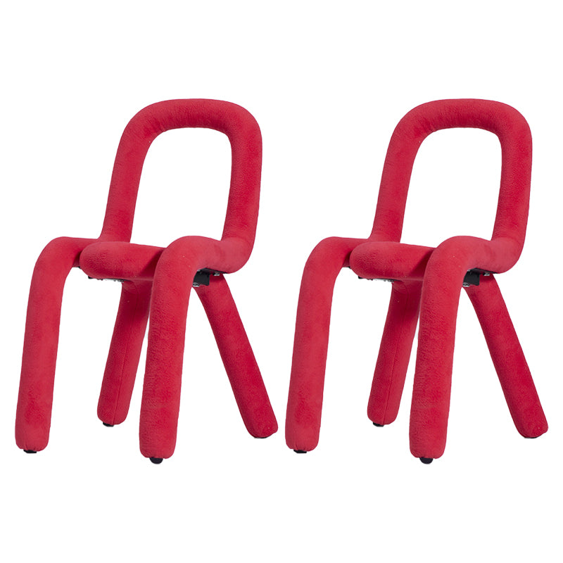 Juego de sillas de lino de estilo contemporáneo, cocina, comedor, sillas laterales con respaldo abierto