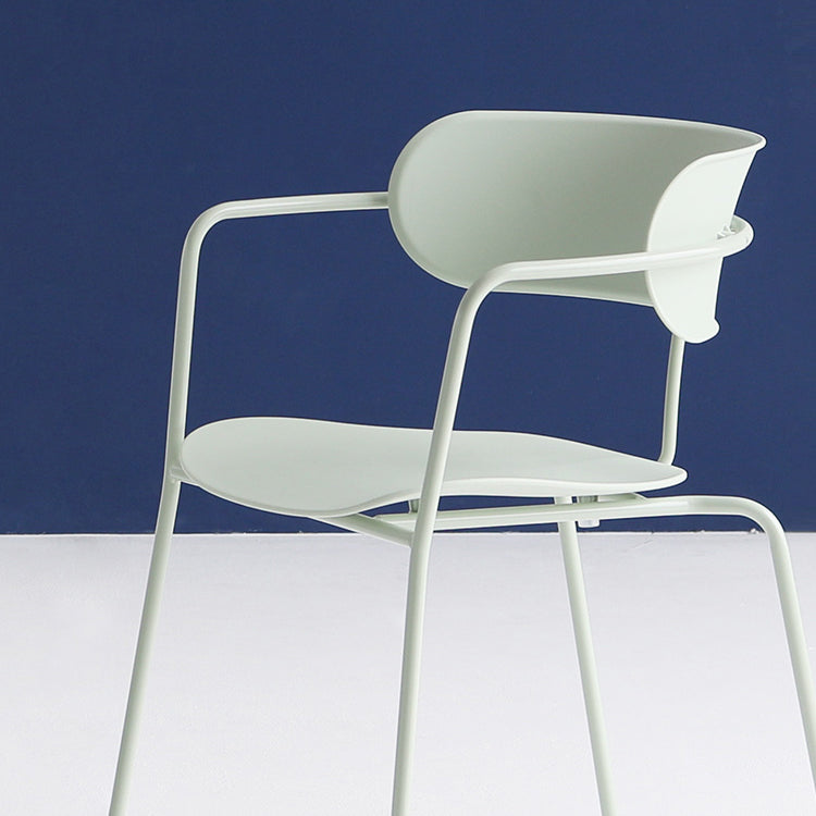 Silla de comedor de cocina de estilo industrial, sillones apilables con patas de metal
