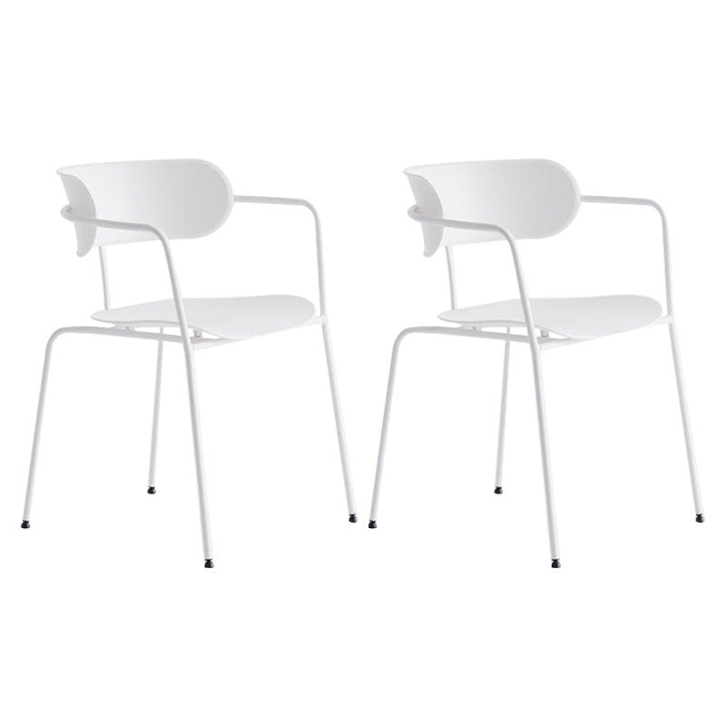 Chaise de salle à manger de cuisine de style industriel, fauteuils empilables avec pieds en métal