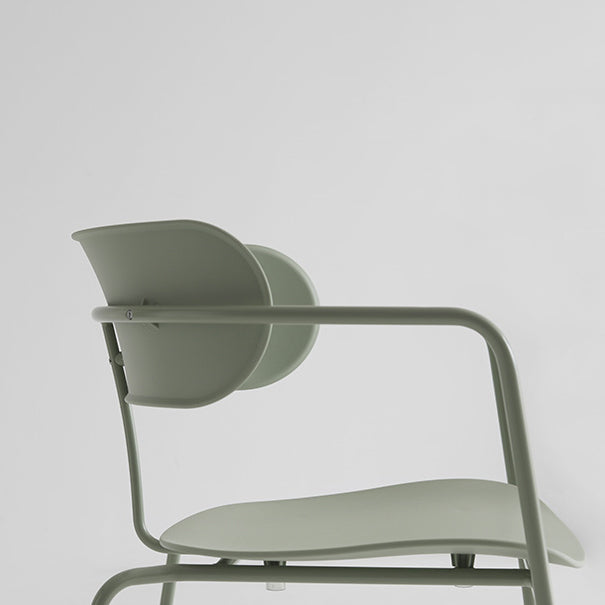 Silla de comedor de cocina de estilo industrial, sillones apilables con patas de metal
