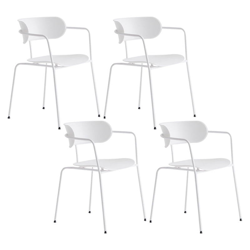 Silla de comedor de cocina de estilo industrial, sillones apilables con patas de metal