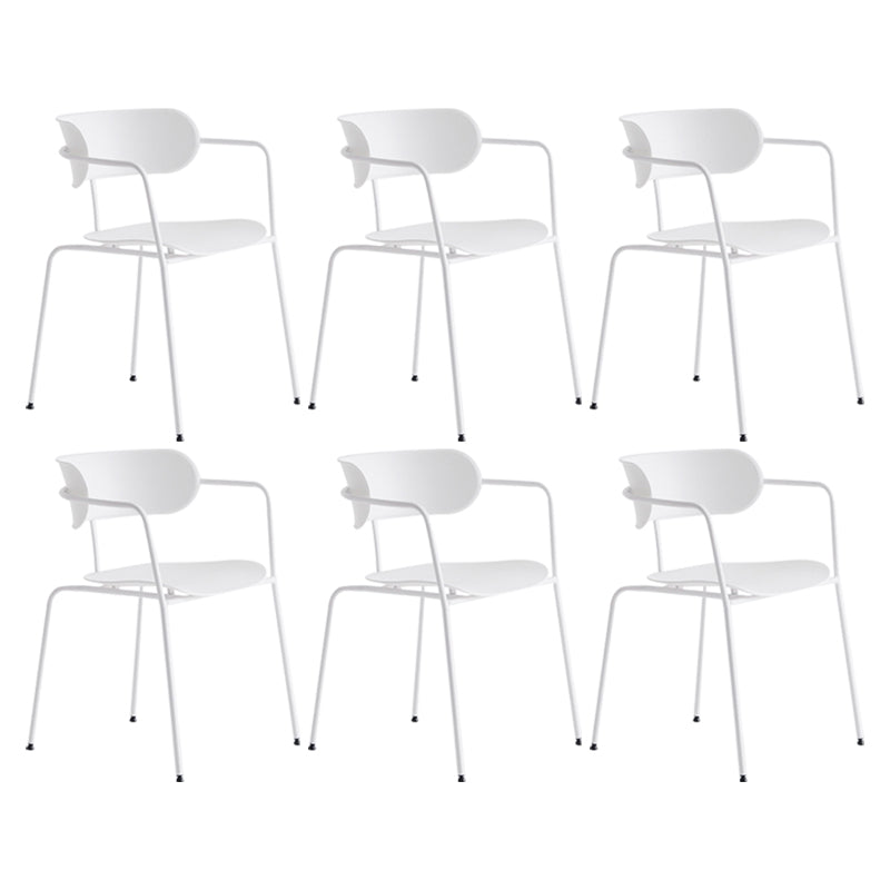 Silla de comedor de cocina de estilo industrial, sillones apilables con patas de metal