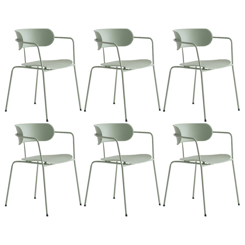Silla de comedor de cocina de estilo industrial, sillones apilables con patas de metal