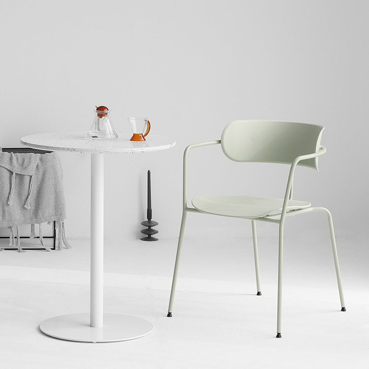 Silla de comedor de cocina de estilo industrial, sillones apilables con patas de metal