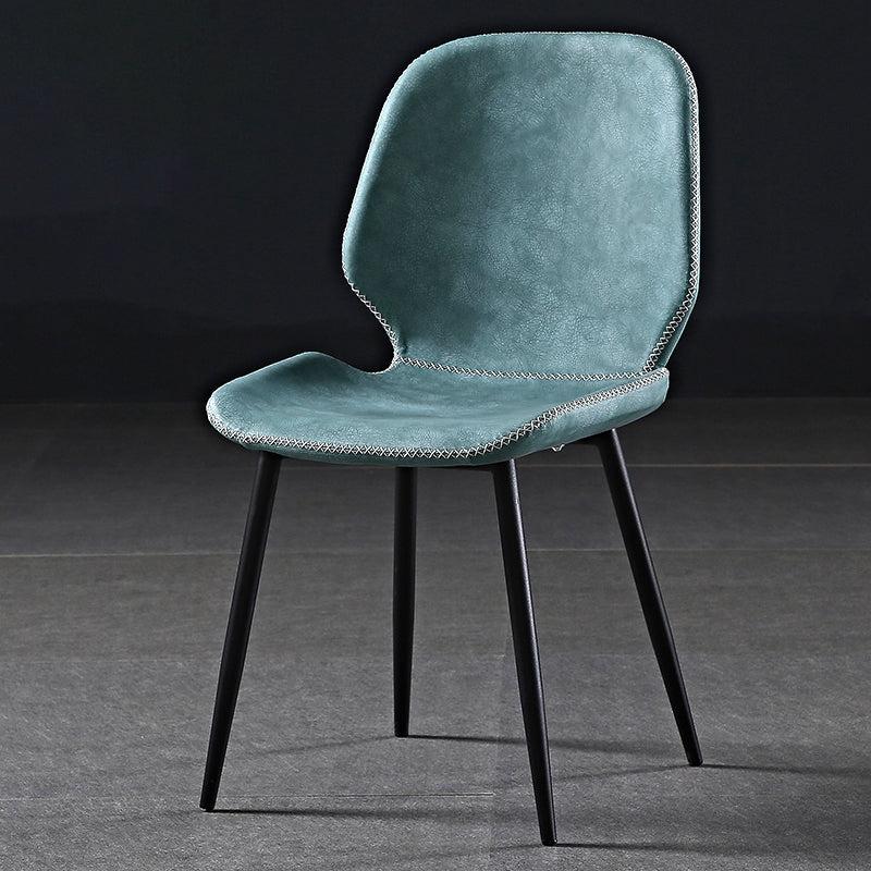 Metal industrial que cena la silla lateral sin brazos del Wingback del comedor de la silla lateral