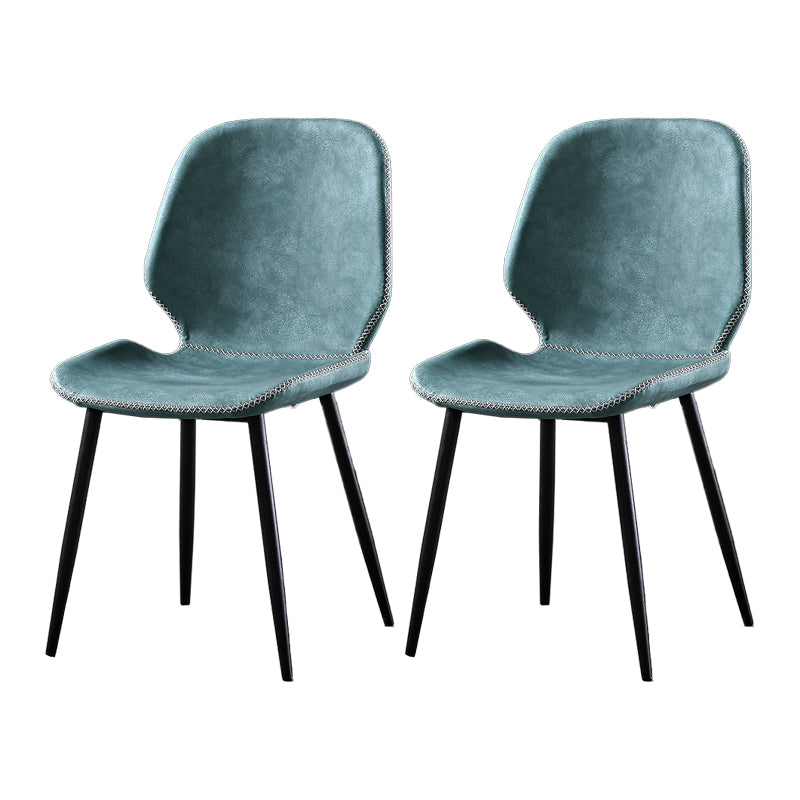 Metal industrial que cena la silla lateral sin brazos del Wingback del comedor de la silla lateral