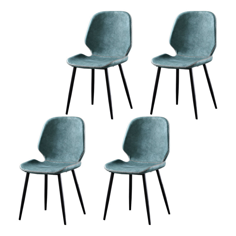 Metal industrial que cena la silla lateral sin brazos del Wingback del comedor de la silla lateral