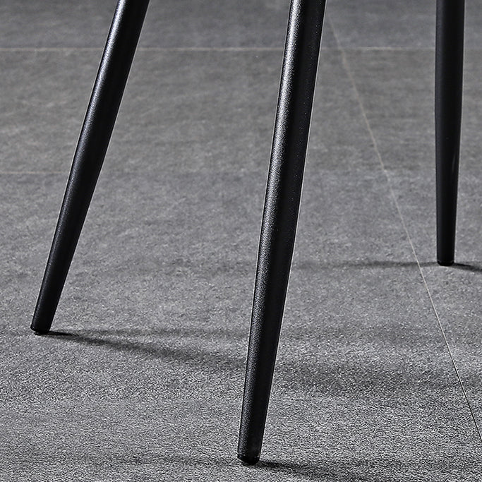 Metal industrial que cena la silla lateral sin brazos del Wingback del comedor de la silla lateral