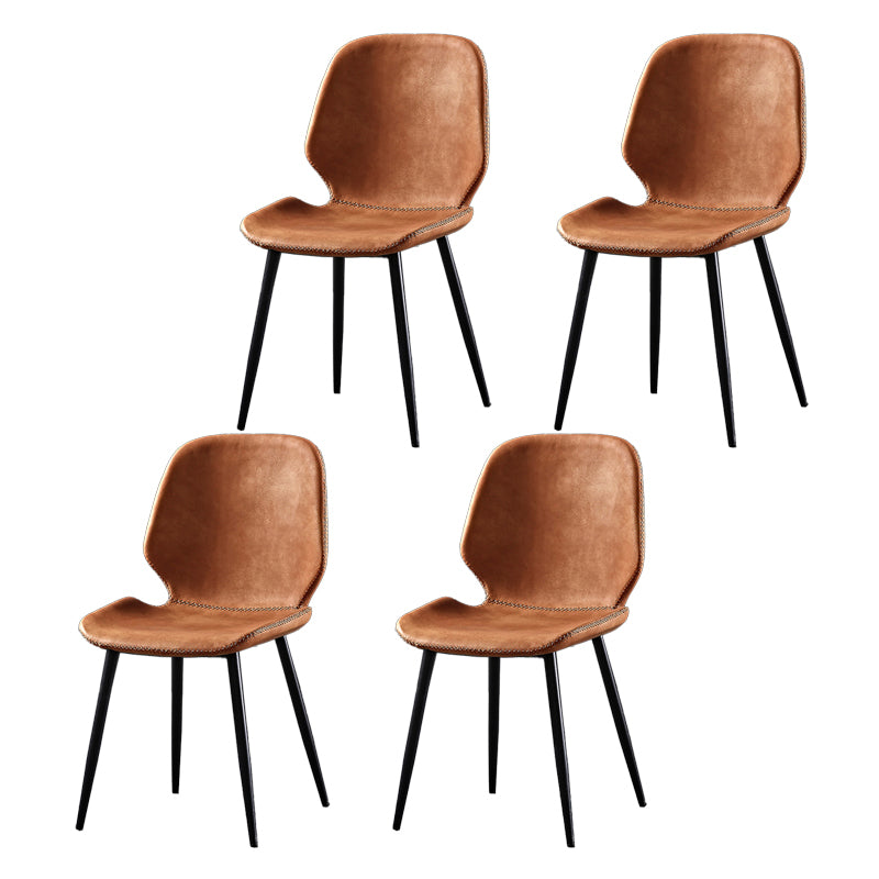 Metal industrial que cena la silla lateral sin brazos del Wingback del comedor de la silla lateral