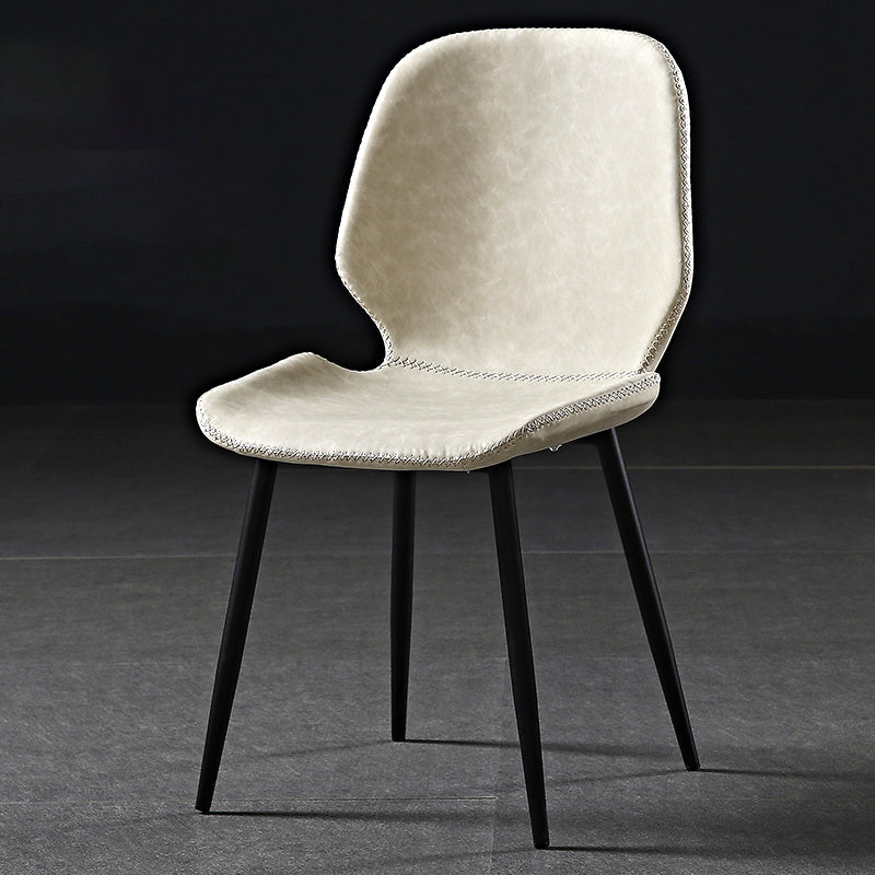 Metal industrial que cena la silla lateral sin brazos del Wingback del comedor de la silla lateral