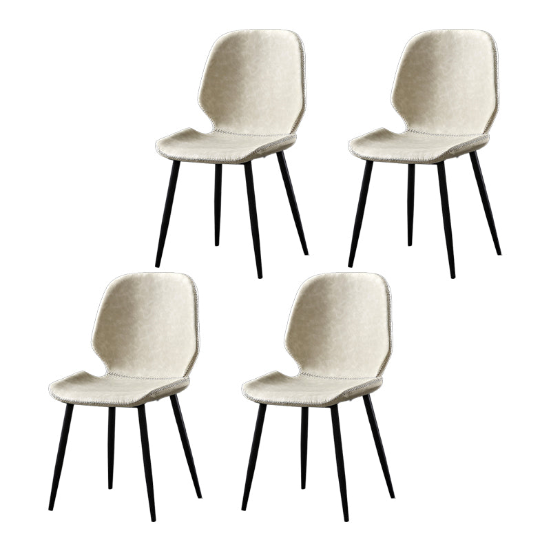 Metal industrial que cena la silla lateral sin brazos del Wingback del comedor de la silla lateral