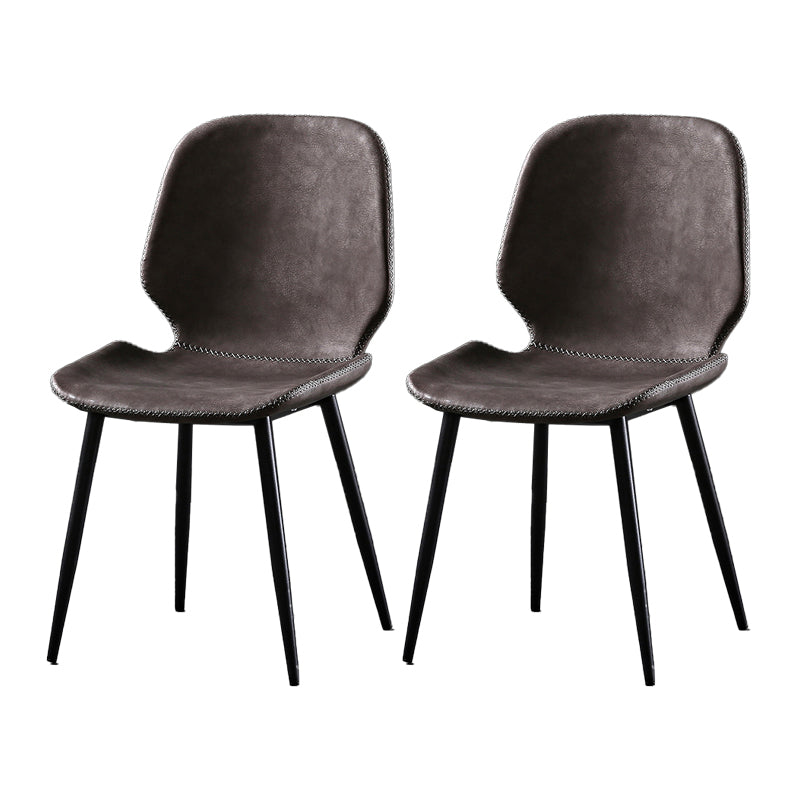 Metal industrial que cena la silla lateral sin brazos del Wingback del comedor de la silla lateral
